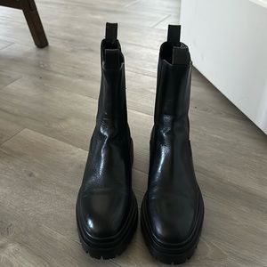 Zara leather booties